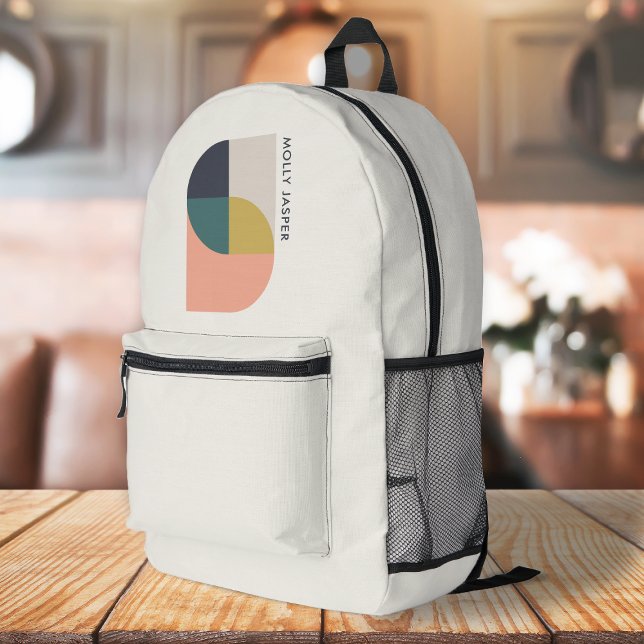 Moderne Abstrakte Kunst Elegante Geometrische Mini Bedruckter Rucksack (Von Creator hochgeladen)