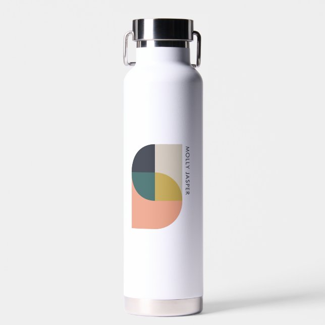 Moderne Abstrakte Kunst Elegante Geometrische Mini Trinkflasche (Vorne)