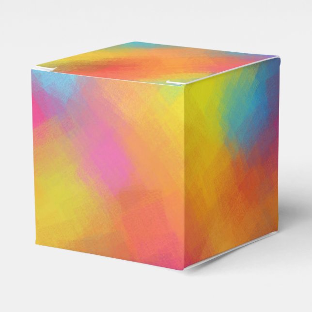 Moderne Abstrakte Kunst Elegante Vorlage Geschenkschachtel (Vorderseite)