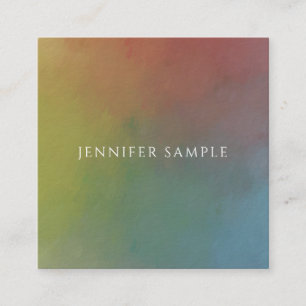 Moderne Abstrakte Kunst Elegantes Berufliches Temp Quadratische Visitenkarte
