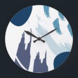 Moderne Abstrakte Kunst Große Wanduhr<br><div class="desc">Intrikate Pinselstriche und Aquarellkunst in einem Poster. Perfekter Akzent für Zuhause.</div>