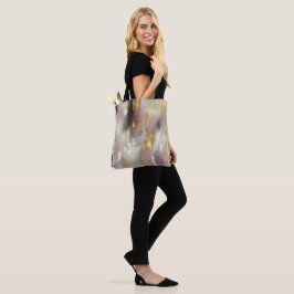 Moderne Abstrakte Kunst in Gold Pink Tasche
