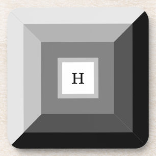 Moderne Abstrakte Kunst in Schwarz, Grau und Weiß Getränkeuntersetzer