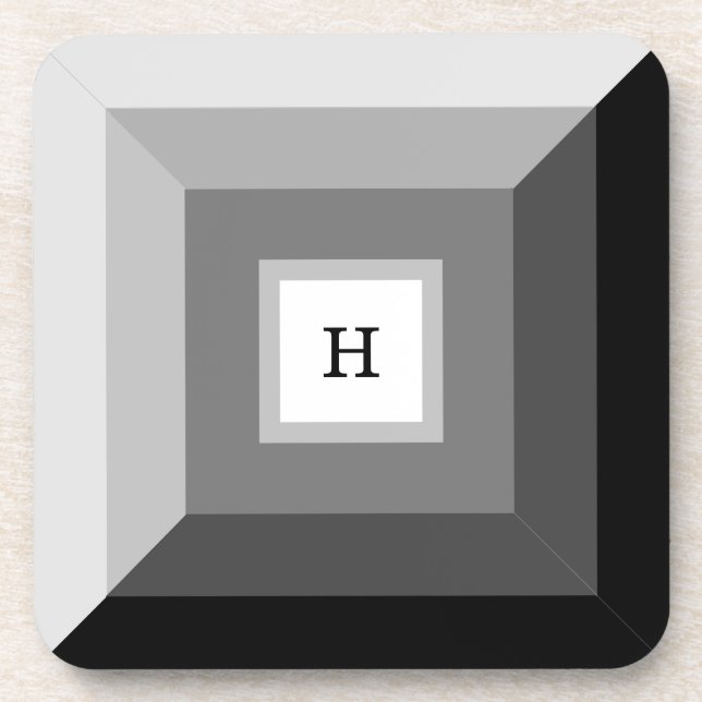 Moderne Abstrakte Kunst in Schwarz, Grau und Weiß Getränkeuntersetzer (Vorderseite)
