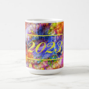 Moderne Abstrakte Kunst Multicolor 2023 Kaffeetasse