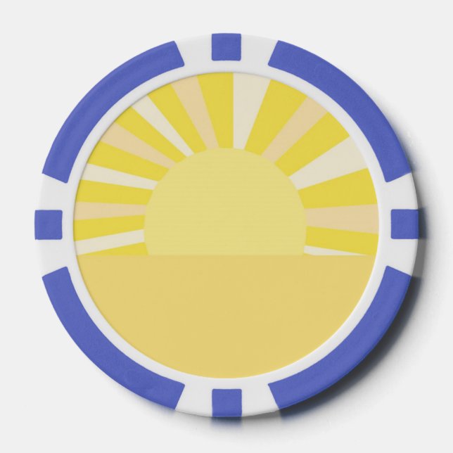 moderne abstrakte Kunst Pokerchips (Vorderseite)