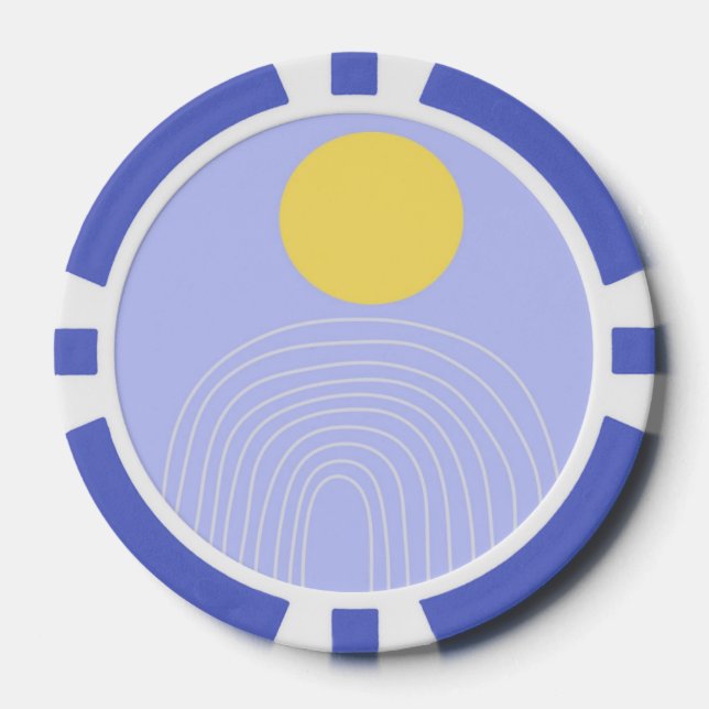 moderne abstrakte Kunst Pokerchips (Vorderseite)