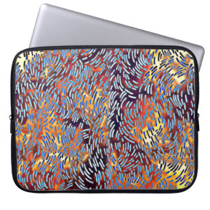 Moderne Abstrakte Kunst Rotes Gelbes Schwarz Laptopschutzhülle