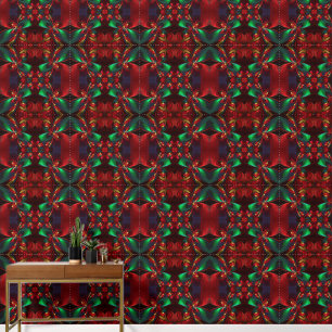 Moderne Abstrakte Kunst Rotes Grün Muster #11 Tapete