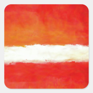 Moderne Abstrakte Kunst - Rothko Style Quadratischer Aufkleber