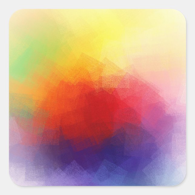 Moderne Abstrakte Kunst Trendly Blank Template Quadratischer Aufkleber (Vorderseite)