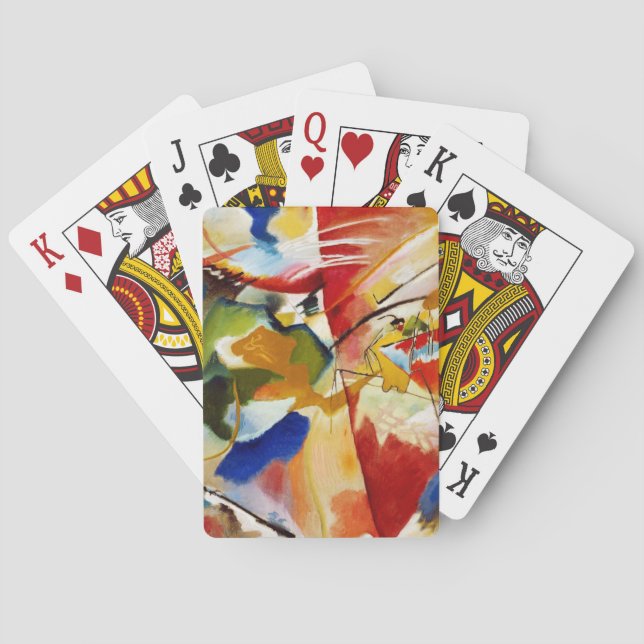 Moderne abstrakte Kunstausdrücklichkeit Spielkarten (Rückseite)
