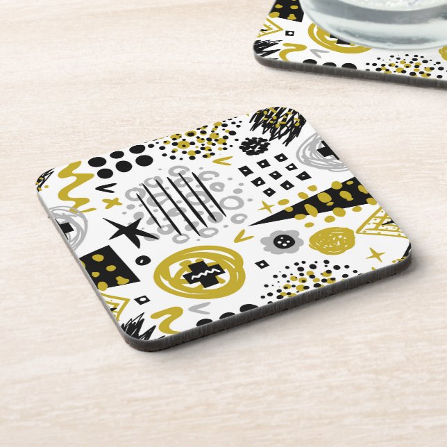 Moderne Abstrakte Kunstformen Getränkeuntersetzer (Linke Seite)