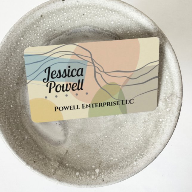 moderne abstrakte Kunstformen und Linien in sanfte Visitenkarte (Von Creator hochgeladen)