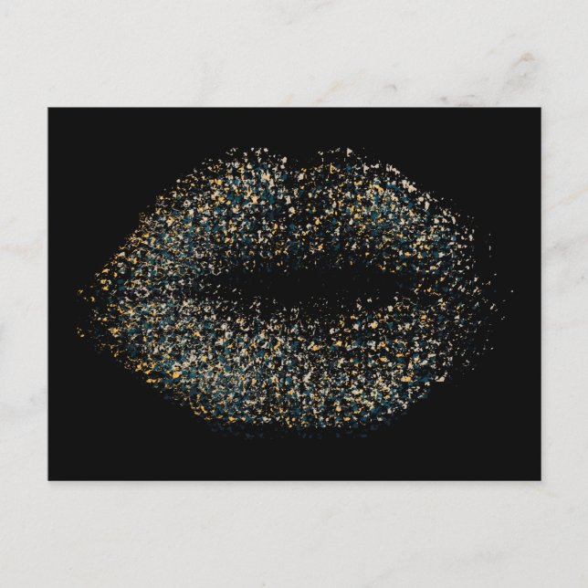Moderne Abstrakte Kunstlippen #4 Postkarte (Vorderseite)