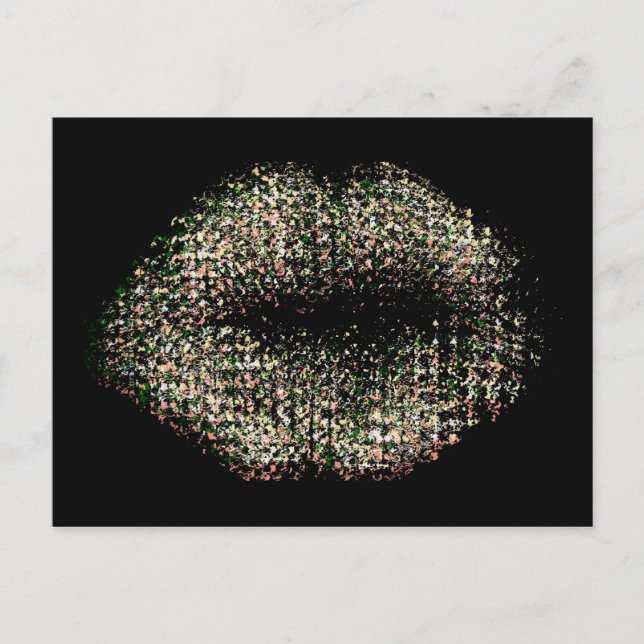 Moderne Abstrakte Kunstlippen #9 Postkarte (Vorderseite)