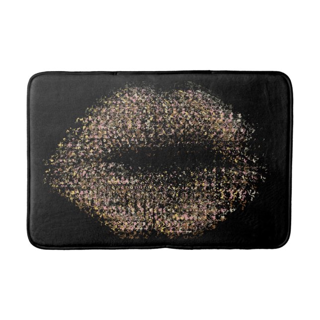 Moderne Abstrakte Kunstlips #18 Badematte (Vorderseite)