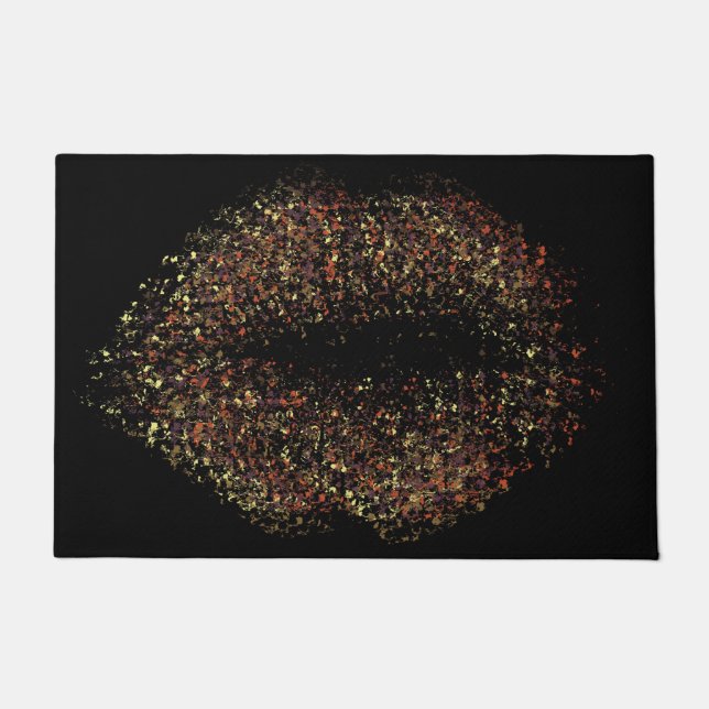 Moderne Abstrakte Kunstlips #21 Fußmatte (Vorderseite)