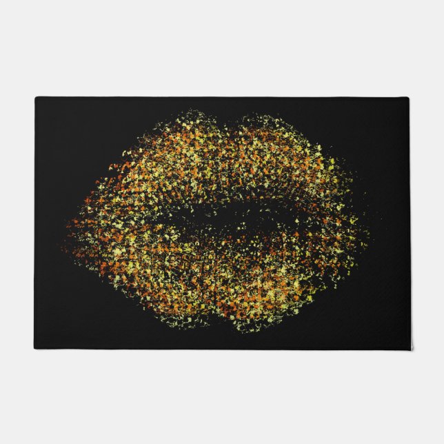 Moderne Abstrakte Kunstlips #22 Fußmatte (Vorderseite)
