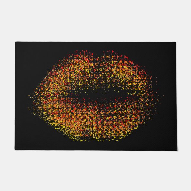 Moderne Abstrakte Kunstlips #44 Fußmatte (Vorderseite)