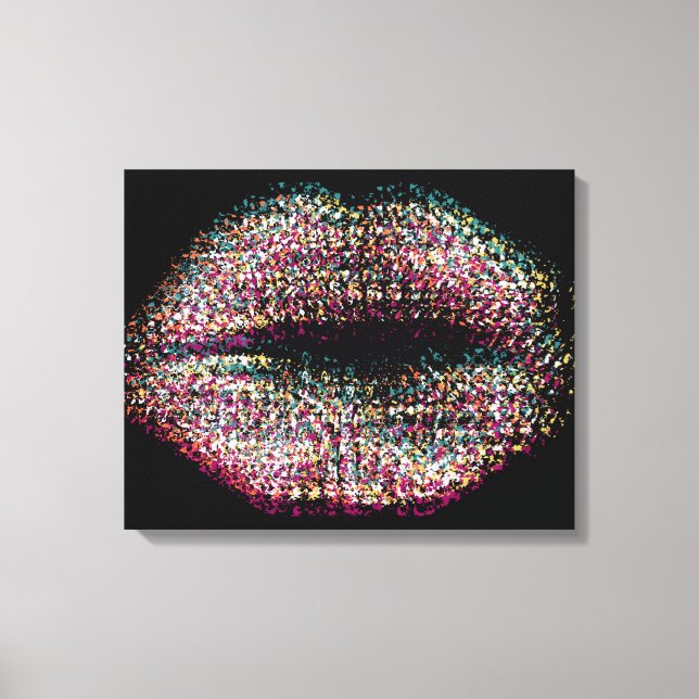Moderne Abstrakte Kunstlips #52 Leinwanddruck (Vorderseite)