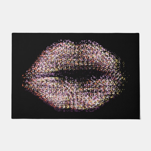 Moderne Abstrakte Kunstlips #53 Fußmatte (Vorderseite)