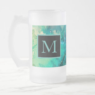 Moderne Abstrakte Kunstschatten, Lila Mattglas Bierglas