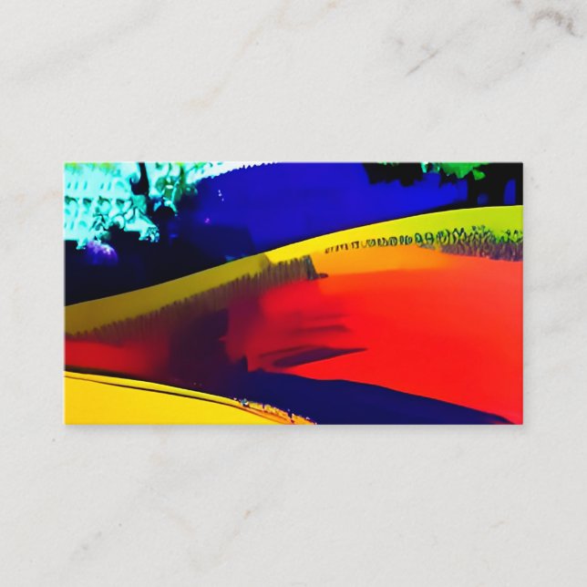 Moderne Abstrakte Kunsttextur farbenfroh Visitenkarte (Vorderseite)