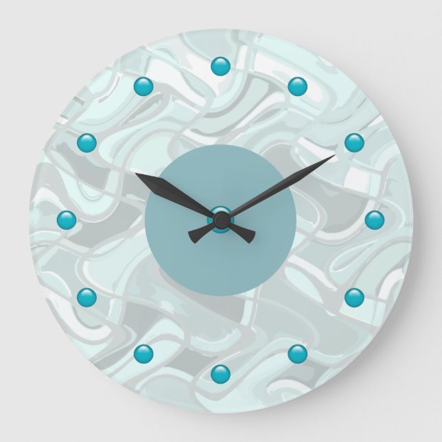 Moderne Abstrakte Kunstuhren Große Wanduhr (Vorderseite)