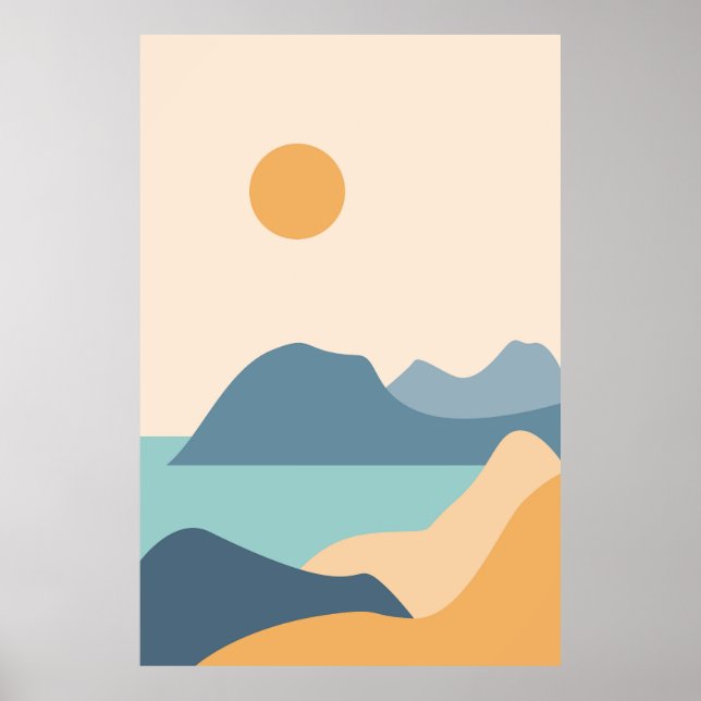 Moderne abstrakte Landschaft Poster (Vorne)