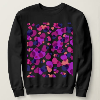 Moderne abstrakte lebhafte rosa und violette Punkt Sweatshirt