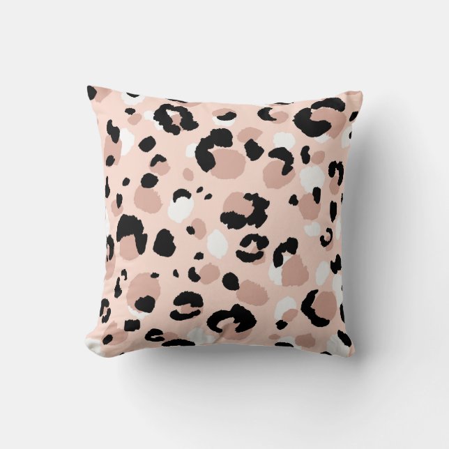 Moderne Abstrakte Leopardendrucke Kissen (Vorderseite)