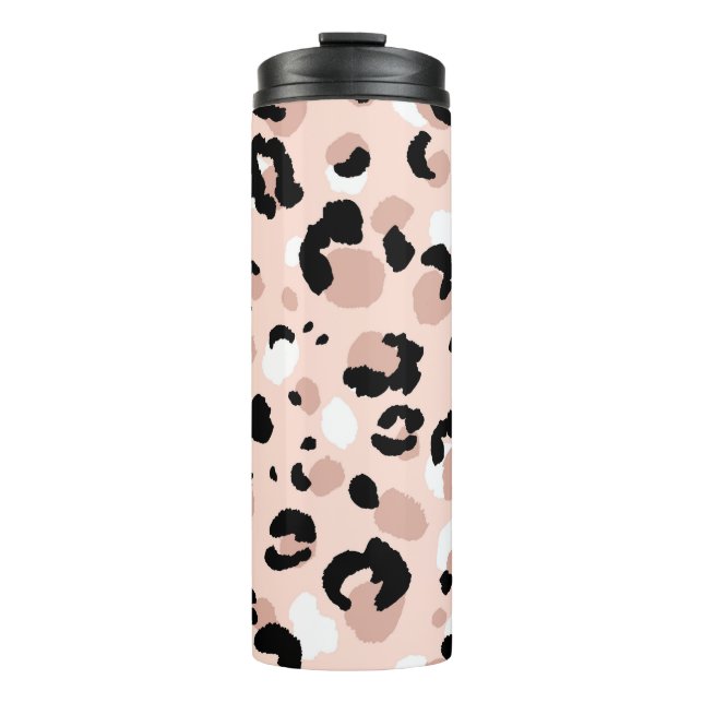 Moderne Abstrakte Leopardendrucke Thermosbecher (Vorderseite)