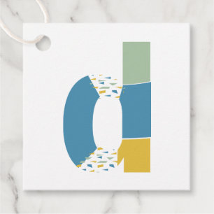 Moderne abstrakte Letter D Monogramm personalisier Geschenkanhänger