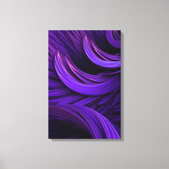 Moderne Abstrakte Lila Wirbel Moderne Kunst Leinwanddruck (Vorderseite)