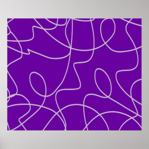 Moderne Abstrakte Linie Kunst, Dichtung und Musik Poster