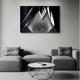 Moderne abstrakte Linien 3D-Architektur Poster