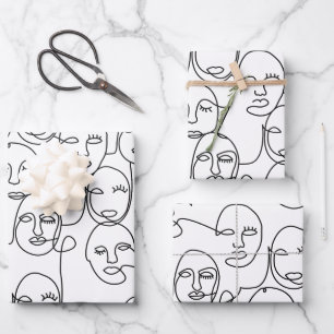 Moderne Abstrakte Linien gegenüber der Kunst der k Geschenkpapier Set