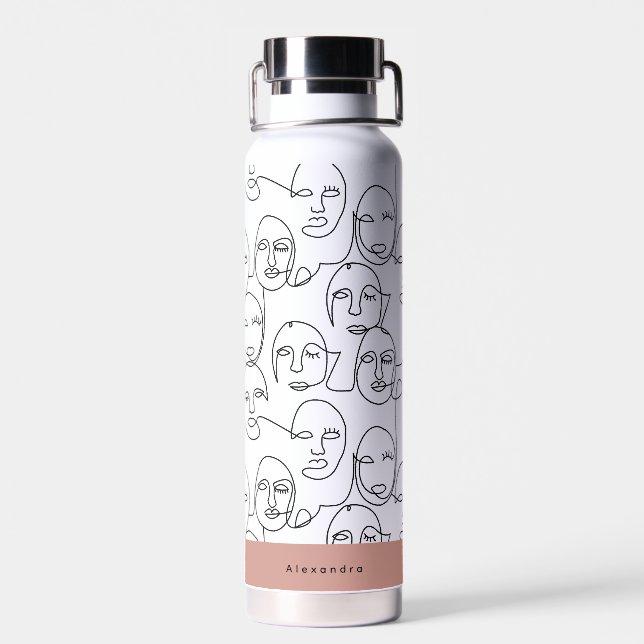 Moderne Abstrakte Linien gegenüber der Kunst der k Trinkflasche (Rückseite)