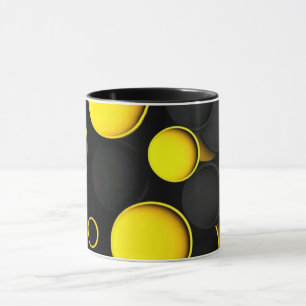 Moderne abstrakte Linienkunst Schwarze Tasse Min