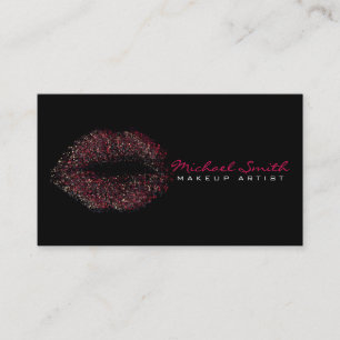 Moderne Abstrakte Lippen Makeup-Künstler #5 Visitenkarte