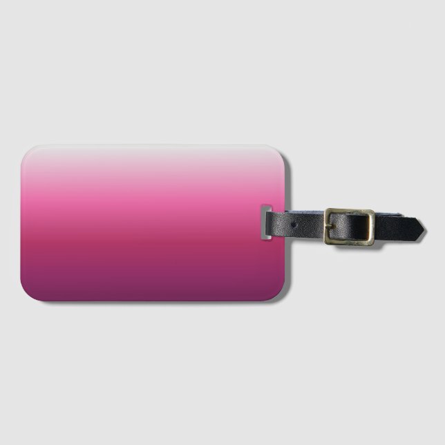 Moderne abstrakte Magenta burgundy maroon ombre Gepäckanhänger (Vorderseite (Horizontal))
