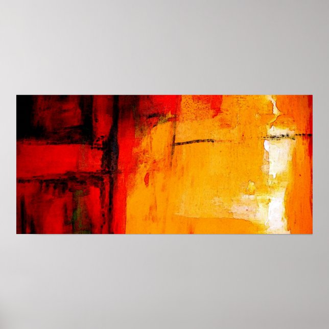 Moderne Abstrakte Malerei Art Print Poster (Vorne)