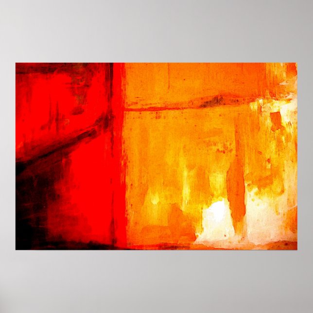 Moderne Abstrakte Malerei Art Print Poster (Vorne)