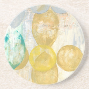 Moderne abstrakte Malerei auf Zeitungspapier Untersetzer