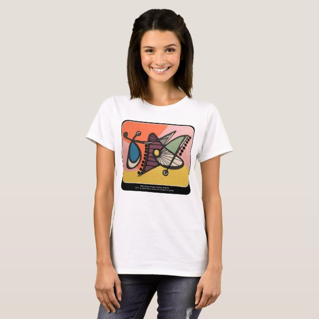 Moderne Abstrakte Malerei aus dem Mittelalter, But T-Shirt (Vorne ganz)