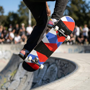 Moderne abstrakte Malerei Blue Red Black Ästheti Skateboard