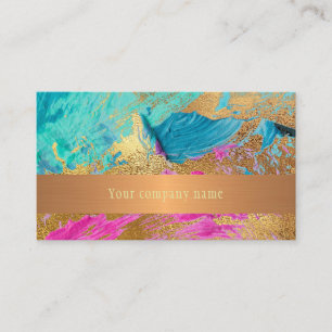 Moderne abstrakte Malerei Kupfergold Firmenname Visitenkarte