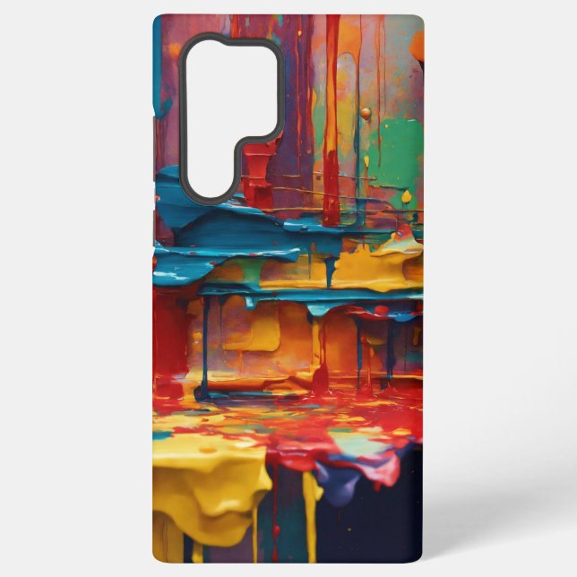 Moderne abstrakte Malerei Telefonzelle Samsung Galaxy Hülle (Rückseite)