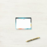 Moderne, abstrakte, malerische Grenze Post-it Klebezettel<br><div class="desc">Diese elegante Randnote ist perfekt,  um Ihren Stil zu zeigen. Vom modernen Schriftart bis zum Imitat goldenes Detail eine Möglichkeit,  es mit dem Namen zu personalisieren</div>